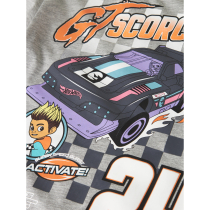 NAME IT Bluse Steven Hotwheels Grey Melange